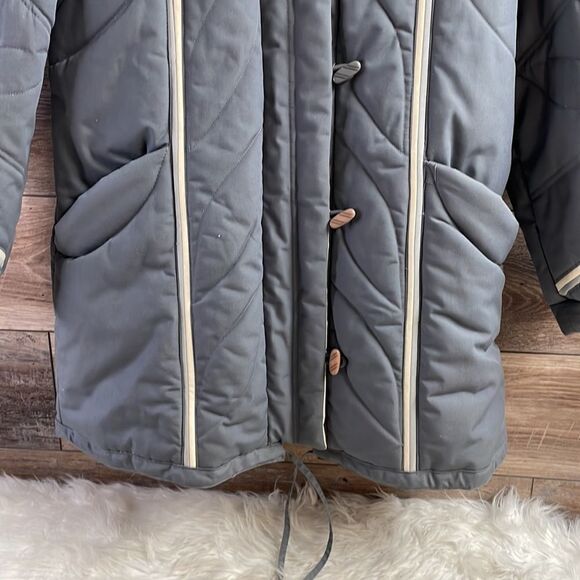 Dawn Puffer Jacket Vintage 90’s, Size 11/12, Gray and White , Winter Coat - Picture 4 of 12